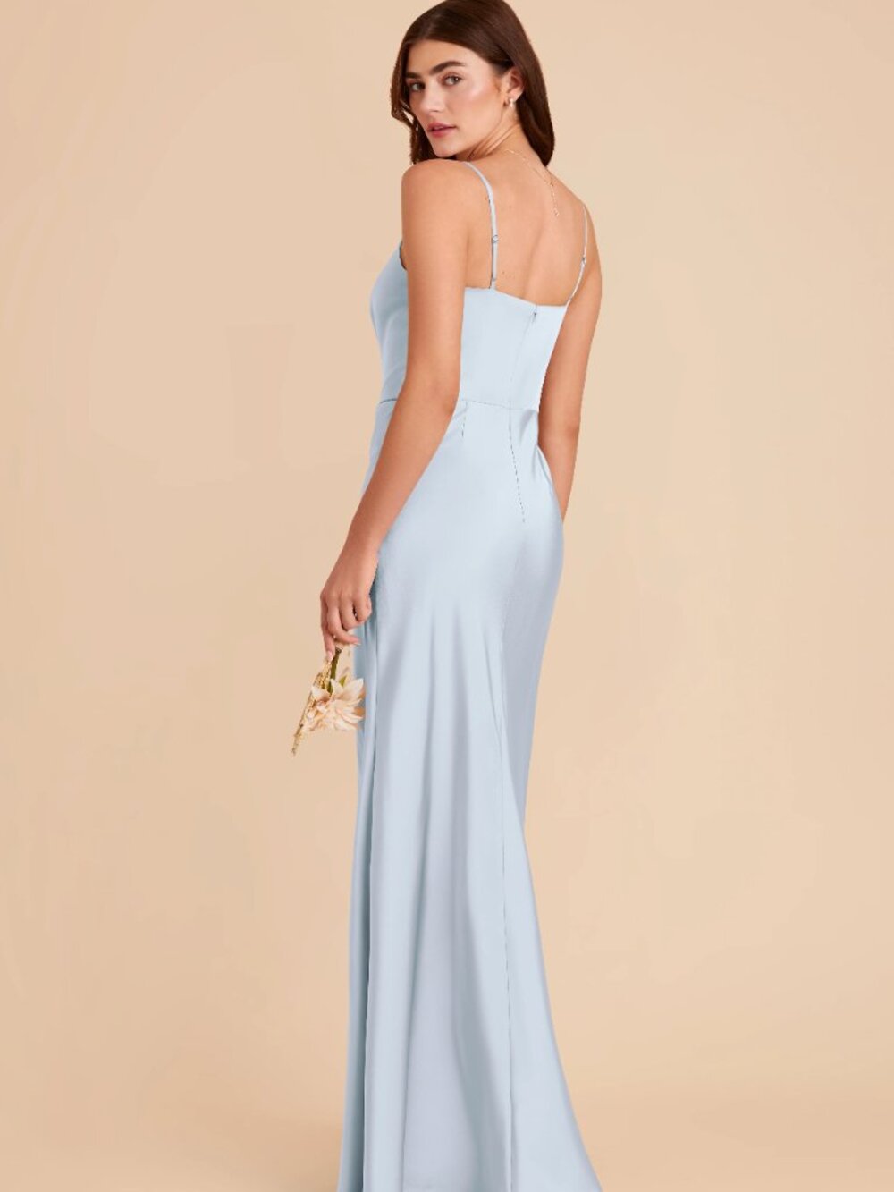 Mai Dress by Birdy Grey – Mist Blue Matte Satin Size M - Picture 2 of 2